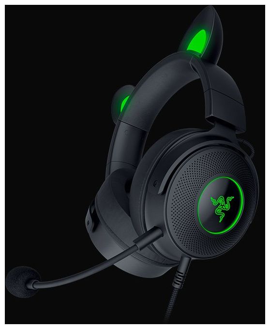 Over Ear Kopfhörer Kabelgebunden USB Typ-A  Kraken Kitty V2 Pro (Schwarz) 
