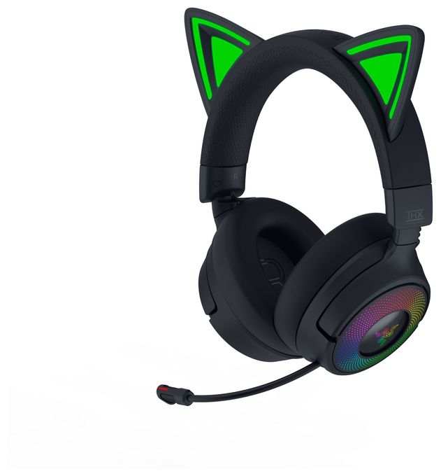 Over Ear Bluetooth Kopfhörer kabelgebunden&kabellos USB Typ-A  Kraken Kitty V3 Pro (Schwarz) 