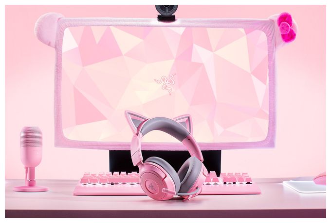 Over Ear Kopfhörer Kabelgebunden  Kraken Kitty V3 X (Pink) 