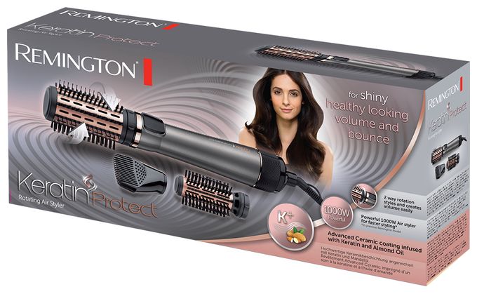 Warmluftbürste 1000 W (Silber, Schwarz, Gold) AS8810 Keratin Protect 