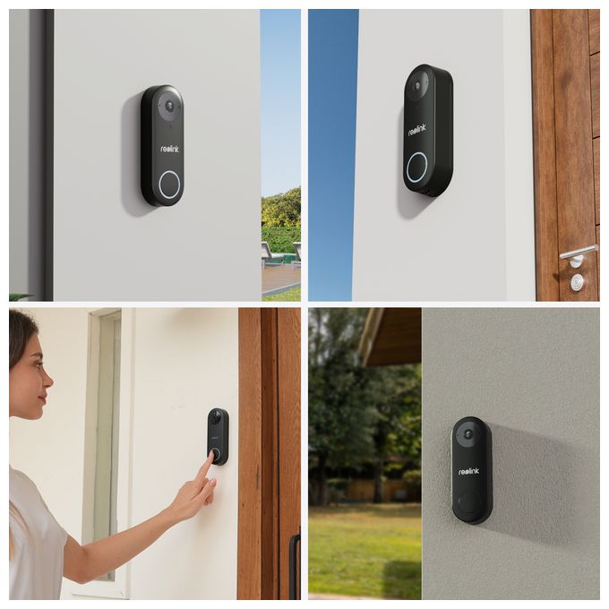 Wlan  D340W Video Türklingel (Schwarz, Weiß) 