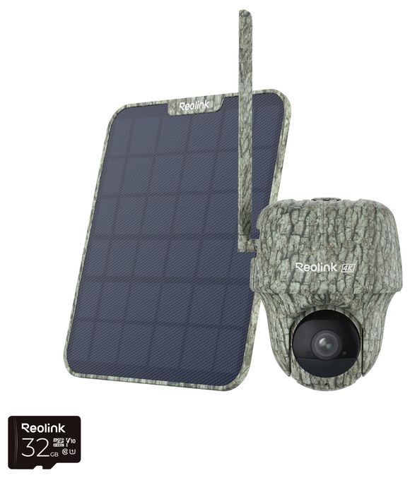 3840 x 2160 Pixel IP-Sicherheitskamera 4G Außen Nachtsicht  Go Series G450 + Solar Panel 2 (Camouflage) 