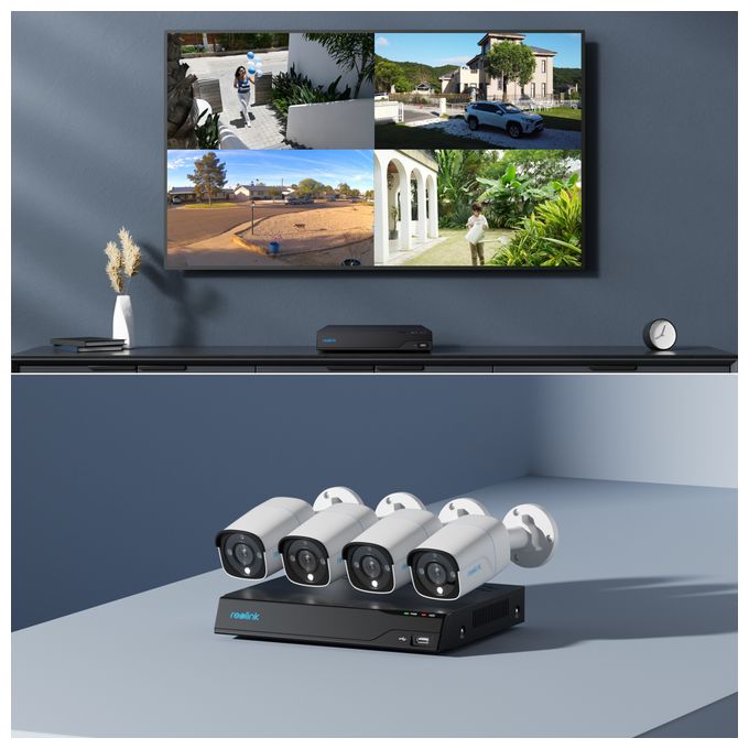 IP66 Innen & Außen LAN NVS8-8MB4 IP-Überwachungskamera-Set 