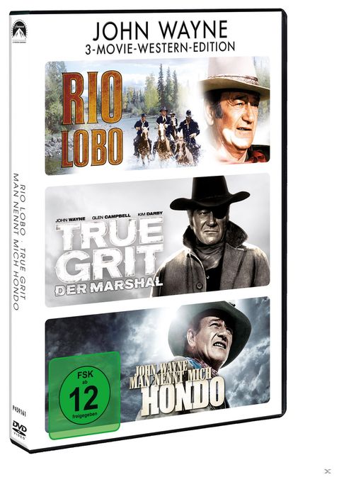 Rio Lobo, True Grit - Der Marshal, Man nennt mich Hondo (DVD) 