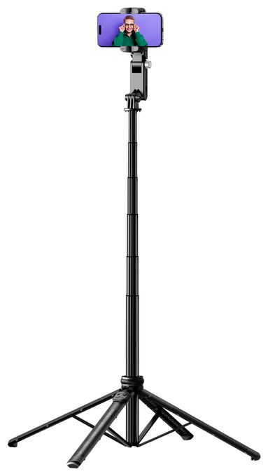 4 Bein(e) Stativ Smartphone Bluetooth  Easy Creator Gimbal AI (Schwarz) 