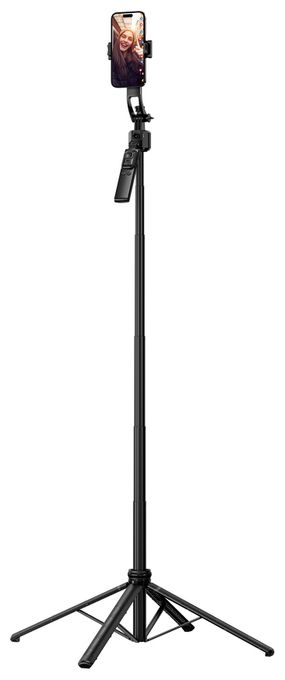 4 Bein(e) Stativ Smartphone-/Action-Kamera Bluetooth  Easy Creator Quadpod mit AI Tracking (Schwarz) 