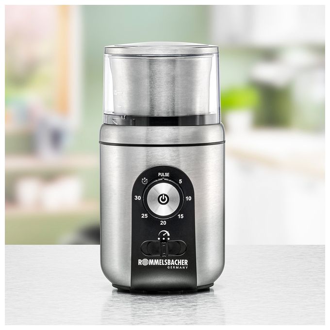 Zerkleinerer 200 W Edelstahl Behälter  EGK250 (Schwarz, Edelstahl) 