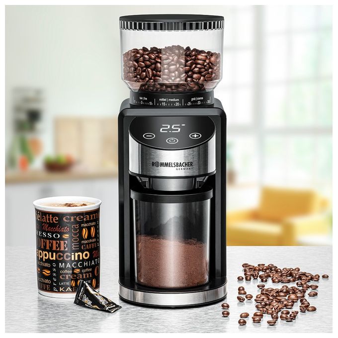 Filterkaffeemaschine  EKM400 Kaffeemühle (Schwarz, Edelstahl) 