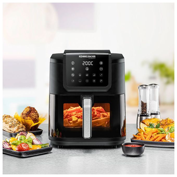 Heißluftfritteuse 8 l 1700 W  FRH1700XXL (Schwarz, Edelstahl) 