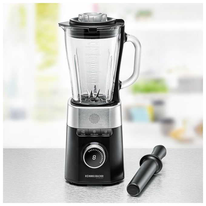 Standmixer 8 Geschwindigkeiten 1200 W (Schwarz, Edelstahl, Transparent) MX1260 