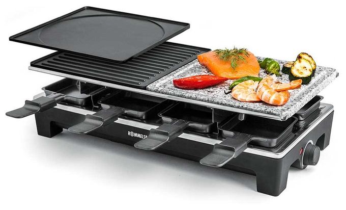 Raclettegrill für 8 Personen 1350 W  RCS1350 (Schwarz/Edelstahl) 