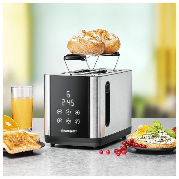 Toaster 850 W 2 Scheibe(n) 9 Stufen  TO850 (Schwarz, Edelstahl) 