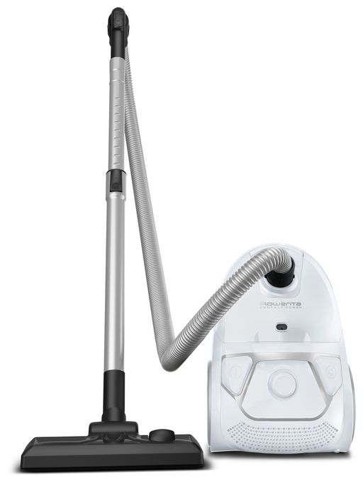 Bodenstaubsauger Beutellos 900 W Hygienefilter  RO3957 Compact Power Parkett (Weiß) 