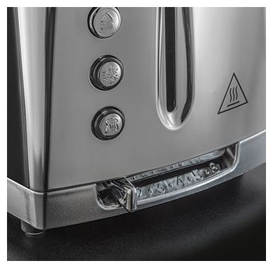 Toaster 1550 W 2 Scheibe(n) 6 Stufen  23221-56 Luna (Schwarz, Grau) 