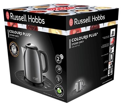 1,0 l Wasserkocher  24993-70 Colours Plus+ (Schwarz, Grau) 