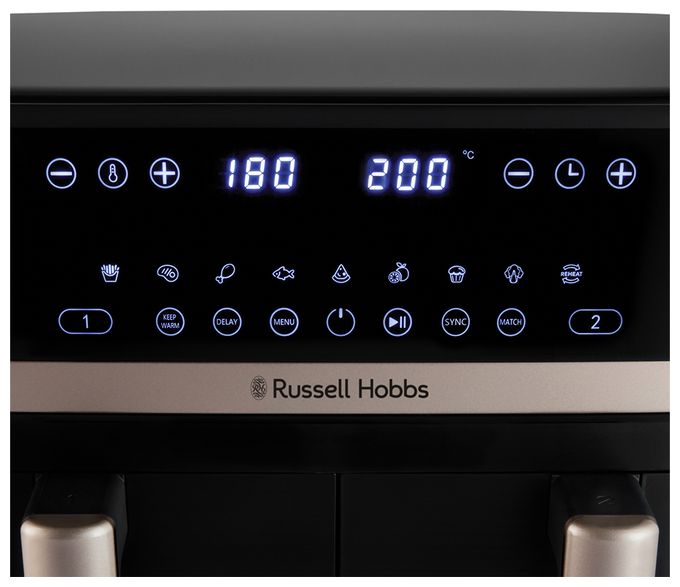 Doppel Heißluftfritteuse 9 l 2800 W  27680-56	SatisFry Dual Basket (Schwarz) 