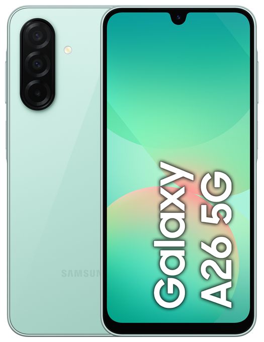 128 GB 5G Smartphone 17 cm (6.7 Zoll) Android 50 MP Dreifach Kamera Dual Sim WiFi 5  Galaxy A26 (Mintfarbe) 