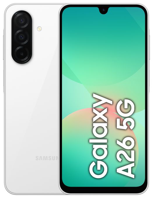 128 GB 5G Smartphone 17 cm (6.7 Zoll) Android 50 MP Dreifach Kamera Dual Sim WiFi 5  Galaxy A26 (Weiß) 