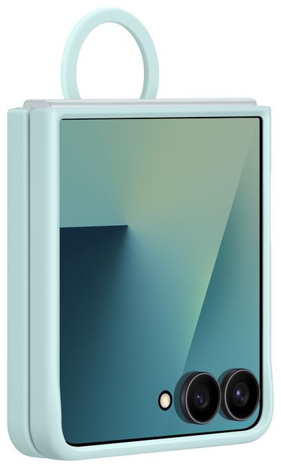 Cover für Samsung Galaxy Z Flip7  Silicone Ring Case (Mintfarbe) 
