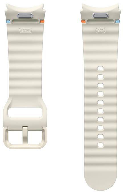 Armband S/M Samsung Galaxy Watch 7  Sport Band (Cremefarben) 