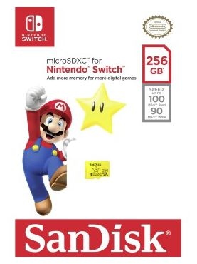 MicroSDXC Speicherkarte 256 GB Class 3 (U3) Klasse 10 Extreme Nintendo Switch 