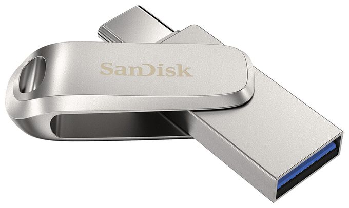 USB Type-A / USB Type-C Stick 1 TB  Ultra Dual Drive Luxe (Edelstahl) 