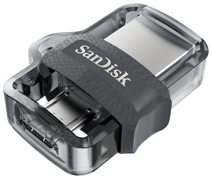 USB Type-A / Micro-USB Stick 256 GB (Schwarz, Silber, Transparent) Ultra Dual Drive m3.0 