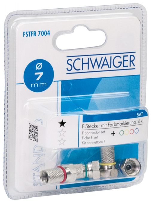 FSTFR7004 531 F-Aufdrehstecker 4er-Set (7 mm) mit Farbringen 