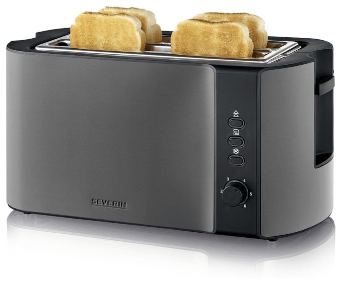 Toaster 1400 W 4 Scheibe(n) (Schwarz, Gebürsteter Stahl, Edelstahl) AT9341 