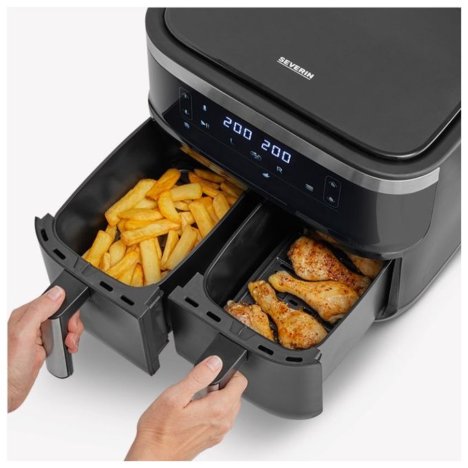 Doppel Heißluftfritteuse 8 l 2600 W  FR2463 (Schwarz) 
