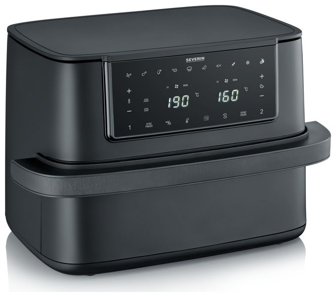 Doppel Heißluftfritteuse 9 l 2600 W  FR2490 (Schwarz) 