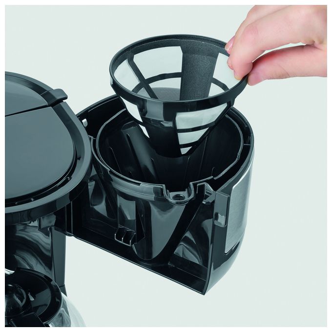 4 Tassen Filterkaffeemaschine  KA4808 (Schwarz, Edelstahl) 
