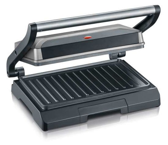800 W mit 230 x 145 mm Fläche (Schwarz, Grau, Metallisch) KG2394 Kompakt-Multigrill 