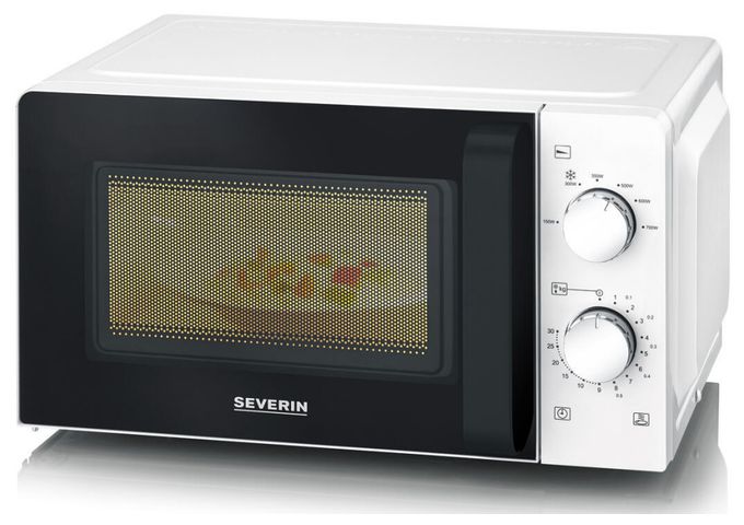 Freistehende Mikrowelle 700 W Größe: klein 6 Stufen  MW7570 (Schwarz, Weiß) 