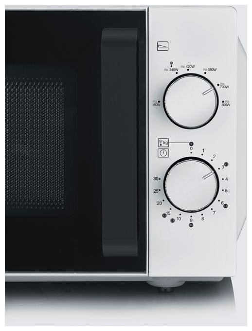Freistehende Mikrowelle 800 W Größe: klein 6 Stufen (Schwarz, Silber, Weiß) MW7574 