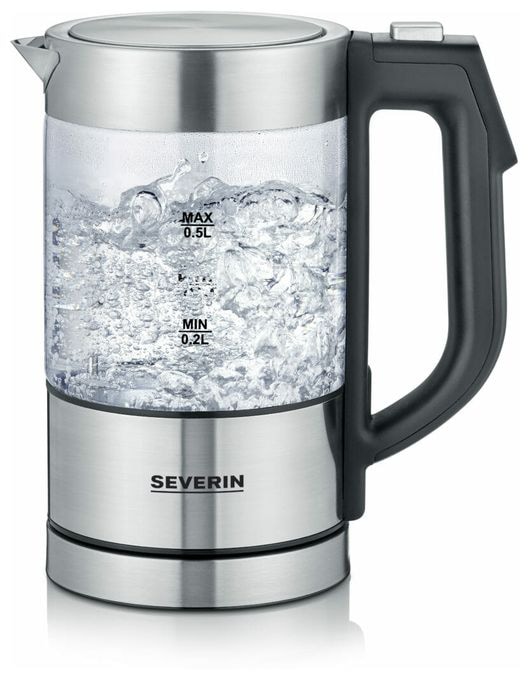 0,5 l Wasserkocher 1100 W (Schwarz, Transparent) WK3458 