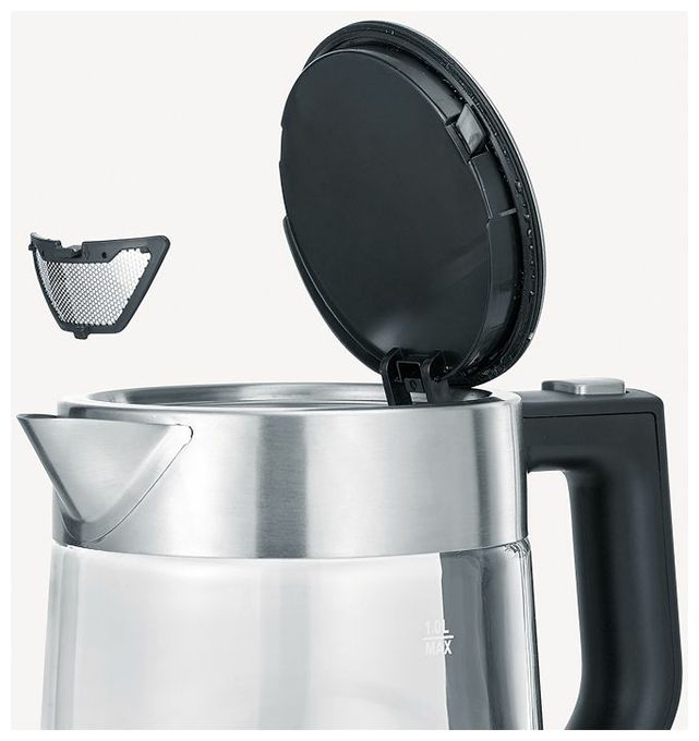 1,0 l Wasserkocher 2200 W (Schwarz, Edelstahl, Transparent) WK3468 