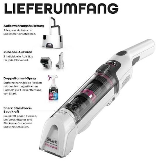 Handstaubsauger Beutellos (Schwarz, Pink, Weiß) HX100EUT StainForce 