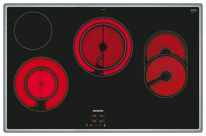 Backofen-Set groß mit autarkem 80 cm Glaskeramikkochfeld Kochfeld EQ224EA01Z (HB213ABB3 + ET845HH17) 
