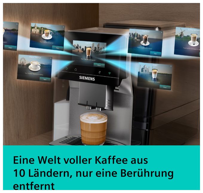Kaffeevollautomat 19 bar 2,4 l 320 g  EQ700 TQ727D03 iAroma (Edelstahl) 