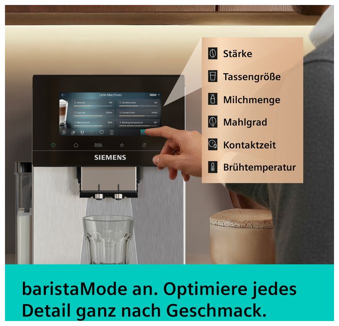 Kaffeevollautomat 19 bar 2,3 l 280 g  EQ900 TQ927E03 iAroma (Edelstahl) 