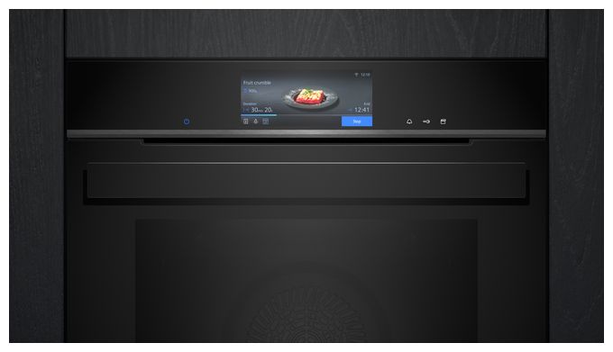 Einbaubackofen groß Dampfgaren (Schwarz) iQ700 HS938GCB2 