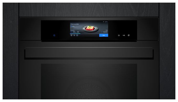 Einbaubackofen groß Dampfgaren AutoClean (Schwarz) iQ700 HS938GDM1 