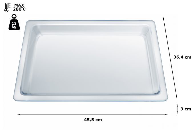 HZ636000 Glaspfanne 30 x 455 x 364 mm - spülmaschinengeeignet 