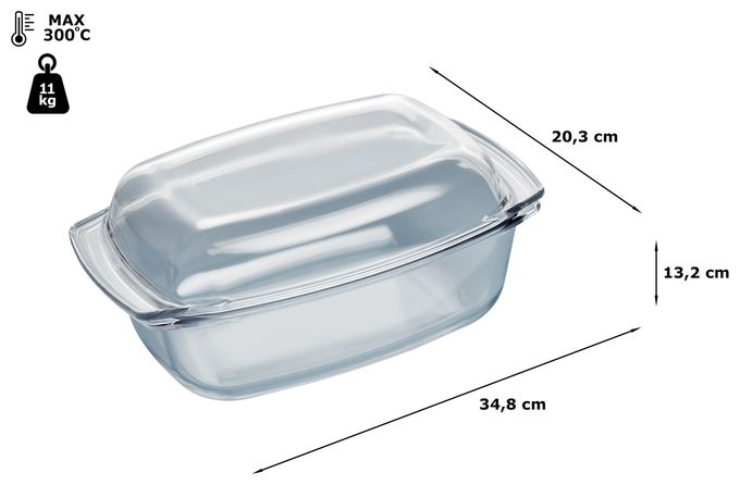 HZ915003 Glasbräter 5,1l mit Deckel 