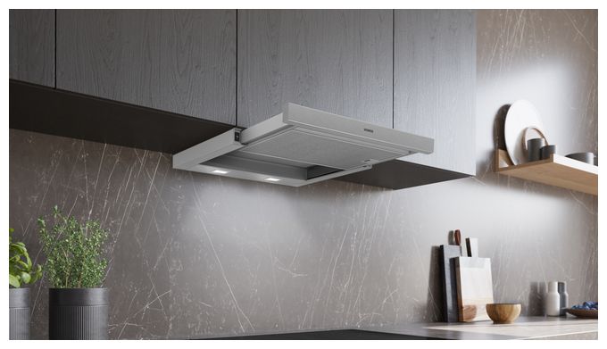 Abluft/Umluft Dunstabzugshaube/Esse Einbau 60 cm (Silber) iQ100 LI64LB521 