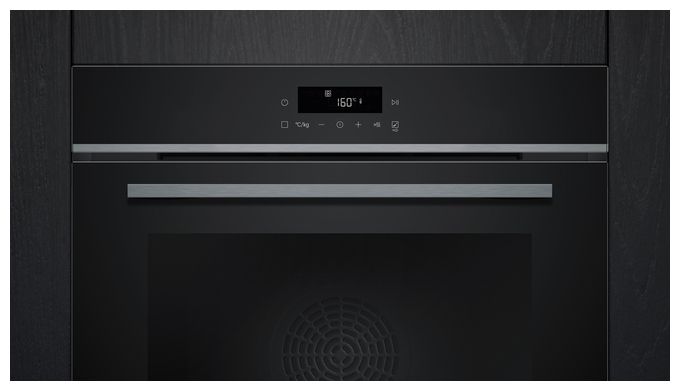 Einbaubackofen groß AutoClean (Schwarz/Edelstahl) iQ300 HB472G0B3 