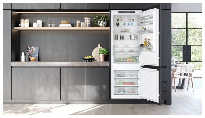 285 l / 98 l Kühl-Gefrierkombi freistehend NoFrost 256 kWh Jahr  iQ300 KB96NVFE0 (Nicht zutreffend) 