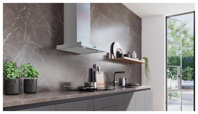 Abluft/Umluft Dunstabzugshaube/Esse Wand 60 cm (Silber) iQ300 LC65BCC30 
