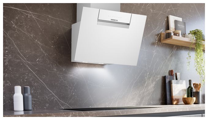 Abluft/Umluft Dunstabzugshaube/Esse Wand 60 cm (Weiß) iQ300 LC67KFN20 